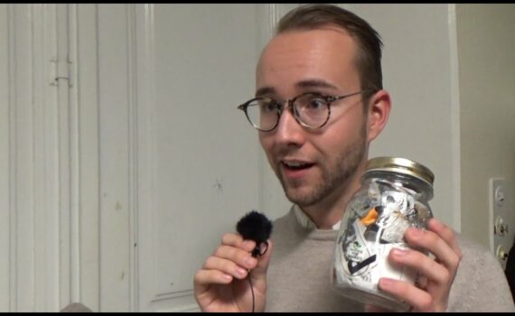 year's waste in a jar
