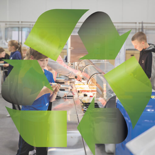 Ruokahävikki ja kiertotalosunuolet