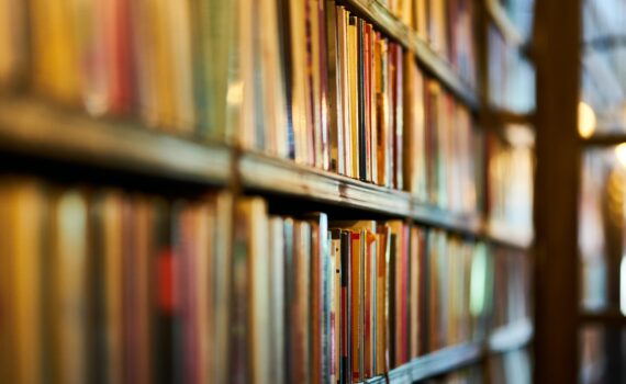 Kirjoja hyllyssä