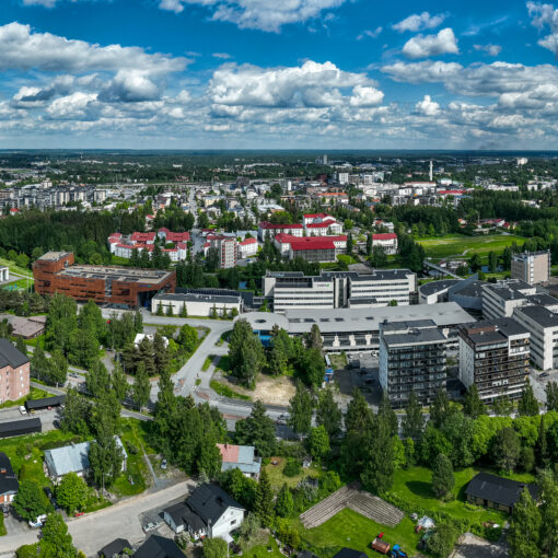 Ilmakuva Seinäjoen keskustasta.