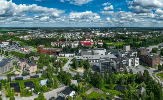 Ilmakuva Seinäjoen keskustasta.